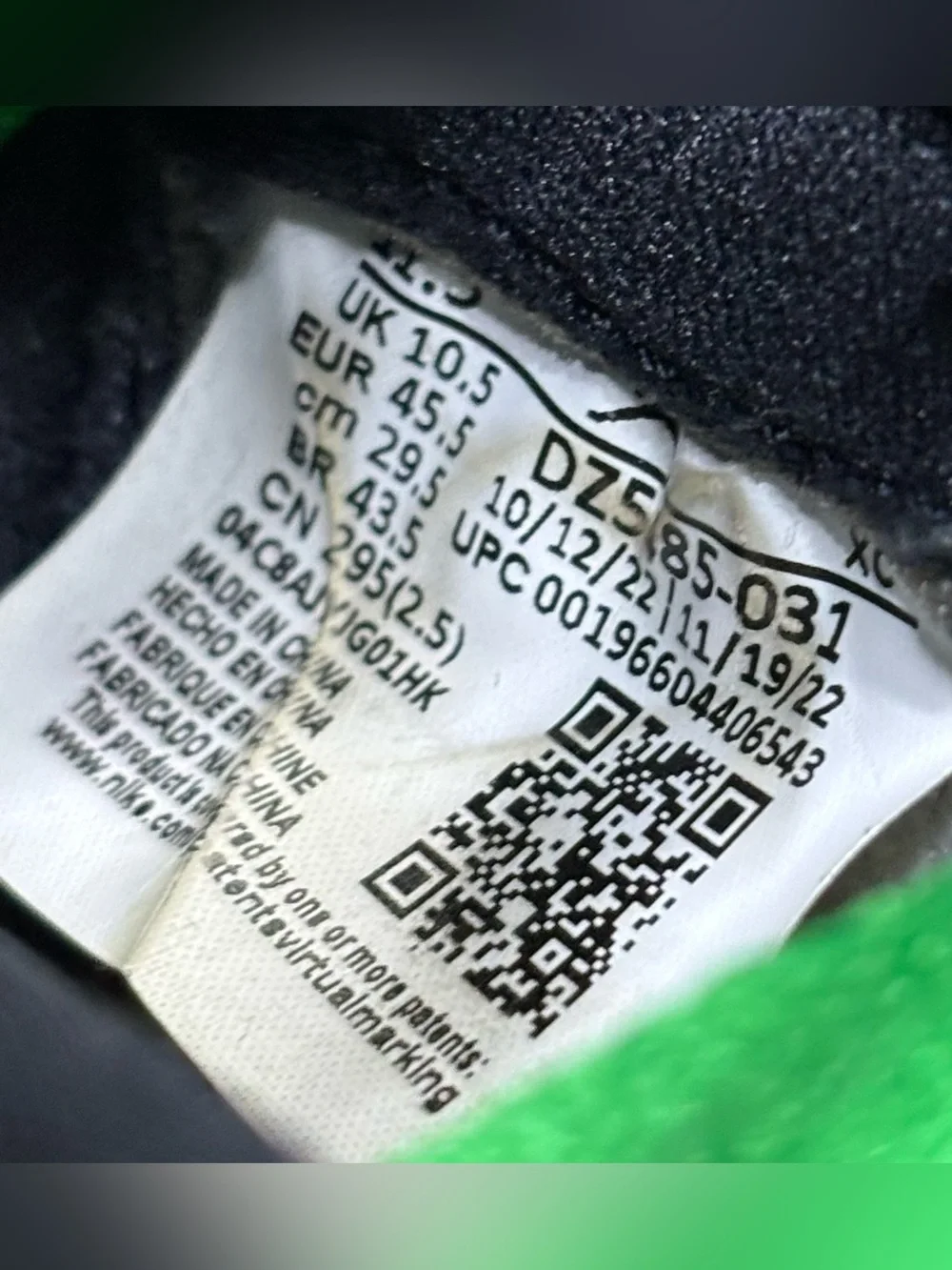 Jordan 1 Retro High OG Lucky Green 2023 Size 11.5